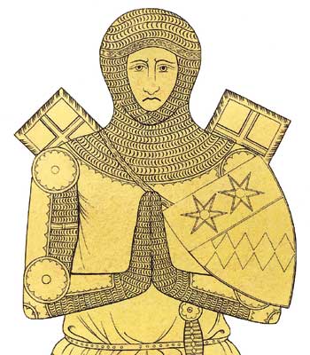 Brass of a member of the 'de Bacon family, c.1320, Gorleston.jpg