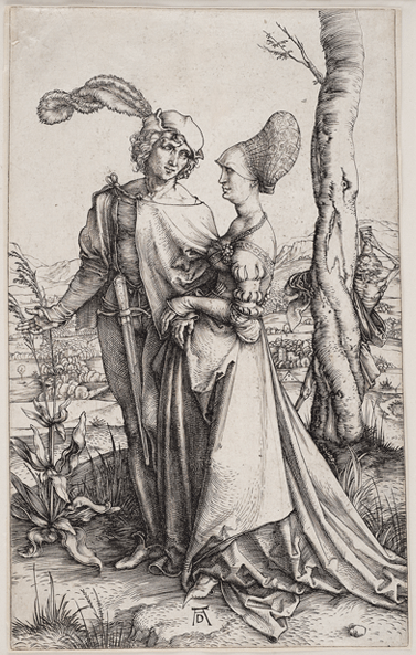 Durer-Das-Liebespaar-und-der-Tod-(Der-Spaziergang)-1498.gif