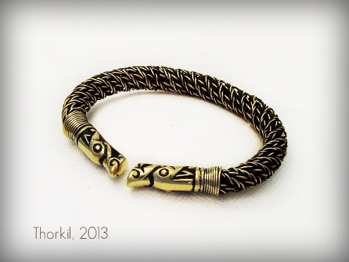 woven Viking bracelet dragon head terminals.jpg